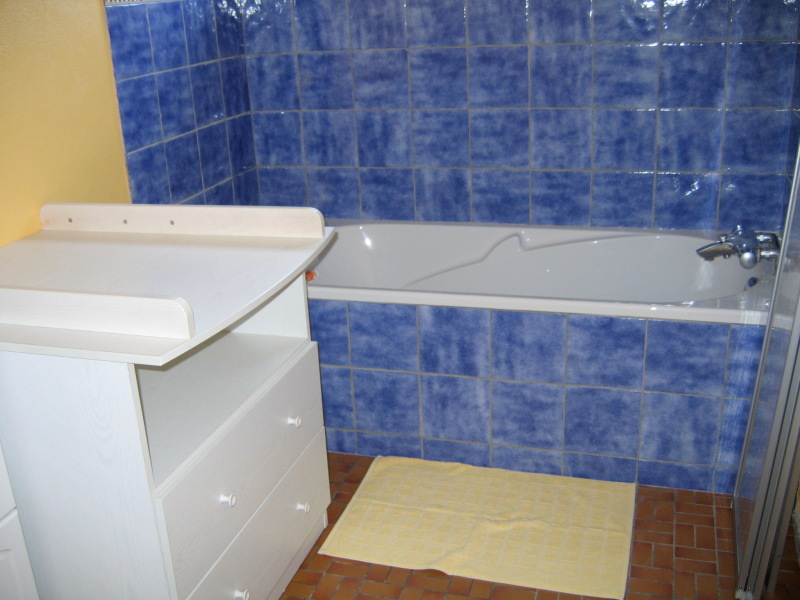 Holiday house for family with baby and children in Crozon - the bath and the changing table